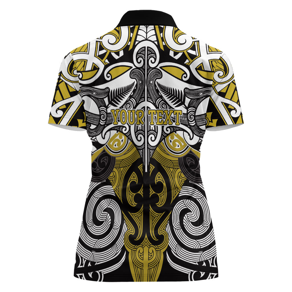 Personalised Maori Ngati Whatua Women Polo Shirt Silver Fern Kowhaiwhai Art LT01 - Polynesian Pride