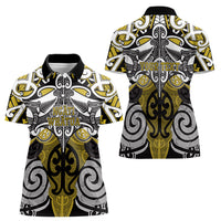 Personalised Maori Ngati Whatua Women Polo Shirt Silver Fern Kowhaiwhai Art LT01 - Polynesian Pride