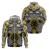 Personalised Maori Ngati Whatua Zip Hoodie Silver Fern Kowhaiwhai Art LT01 - Polynesian Pride