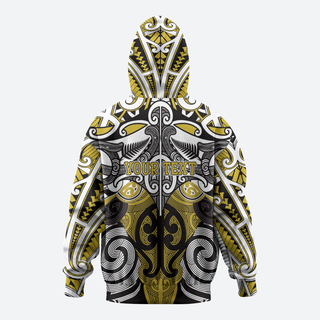 Personalised Maori Ngati Whatua Zip Hoodie Silver Fern Kowhaiwhai Art LT01 - Polynesian Pride