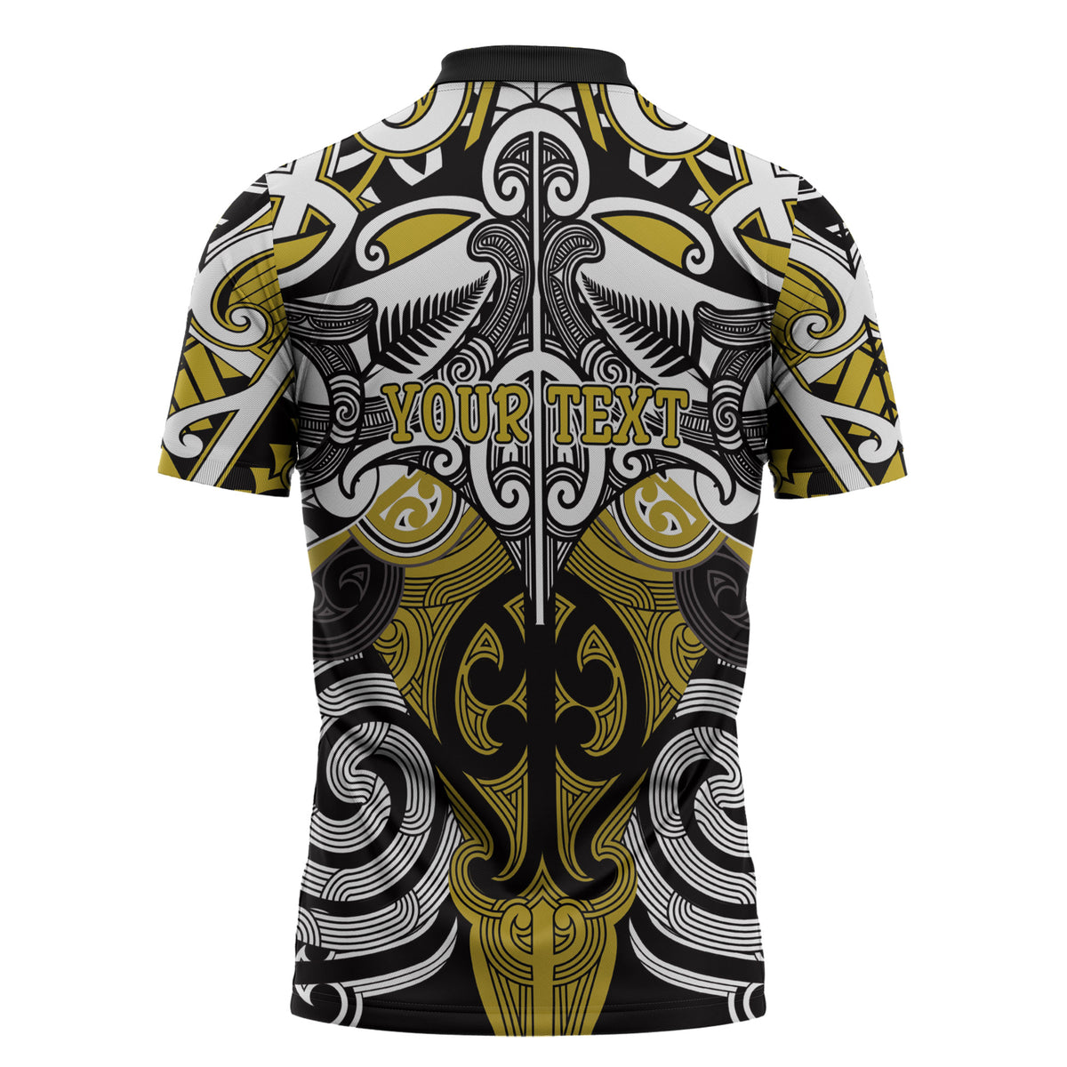 Personalised Maori Ngati Whatua Zipper Polo Shirt Silver Fern Kowhaiwhai Art LT01 - Polynesian Pride
