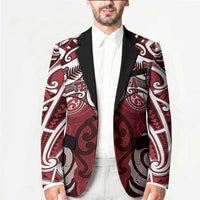 Personalised Maori Te Arawa Blazer Silver Fern Kowhaiwhai Art LT01 - Polynesian Pride