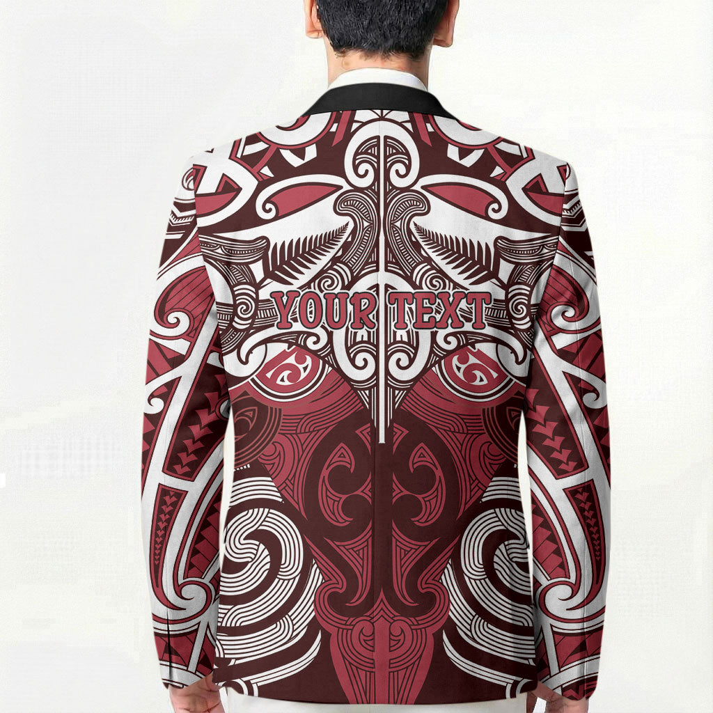 Personalised Maori Te Arawa Blazer Silver Fern Kowhaiwhai Art LT01 - Polynesian Pride