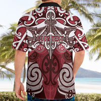 Personalised Maori Te Arawa Hawaiian Shirt Silver Fern Kowhaiwhai Art LT01 - Polynesian Pride