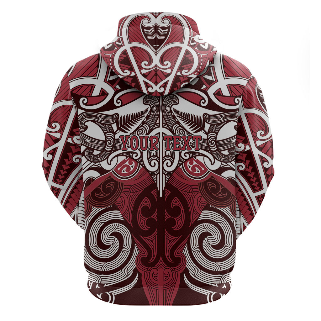 Personalised Maori Te Arawa Hoodie Silver Fern Kowhaiwhai Art LT01 - Polynesian Pride