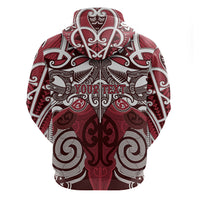 Personalised Maori Te Arawa Hoodie Silver Fern Kowhaiwhai Art LT01 - Polynesian Pride