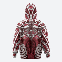 Personalised Maori Te Arawa Hoodie Silver Fern Kowhaiwhai Art LT01 - Polynesian Pride