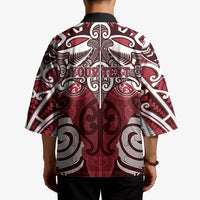Personalised Maori Te Arawa Kimono Silver Fern Kowhaiwhai Art LT01 - Polynesian Pride