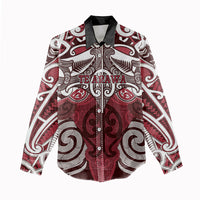 Personalised Maori Te Arawa Women Casual Shirt Silver Fern Kowhaiwhai Art LT01 - Polynesian Pride