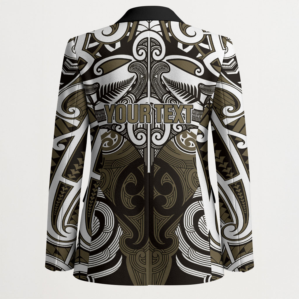 Personalised Maori Waikato Tainui Blazer Silver Fern Kowhaiwhai Art LT01 - Polynesian Pride