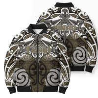 Personalised Maori Waikato Tainui Bomber Puffer Jacket Silver Fern Kowhaiwhai Art LT01 - Polynesian Pride