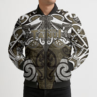 Personalised Maori Waikato Tainui Bomber Puffer Jacket Silver Fern Kowhaiwhai Art LT01 - Polynesian Pride