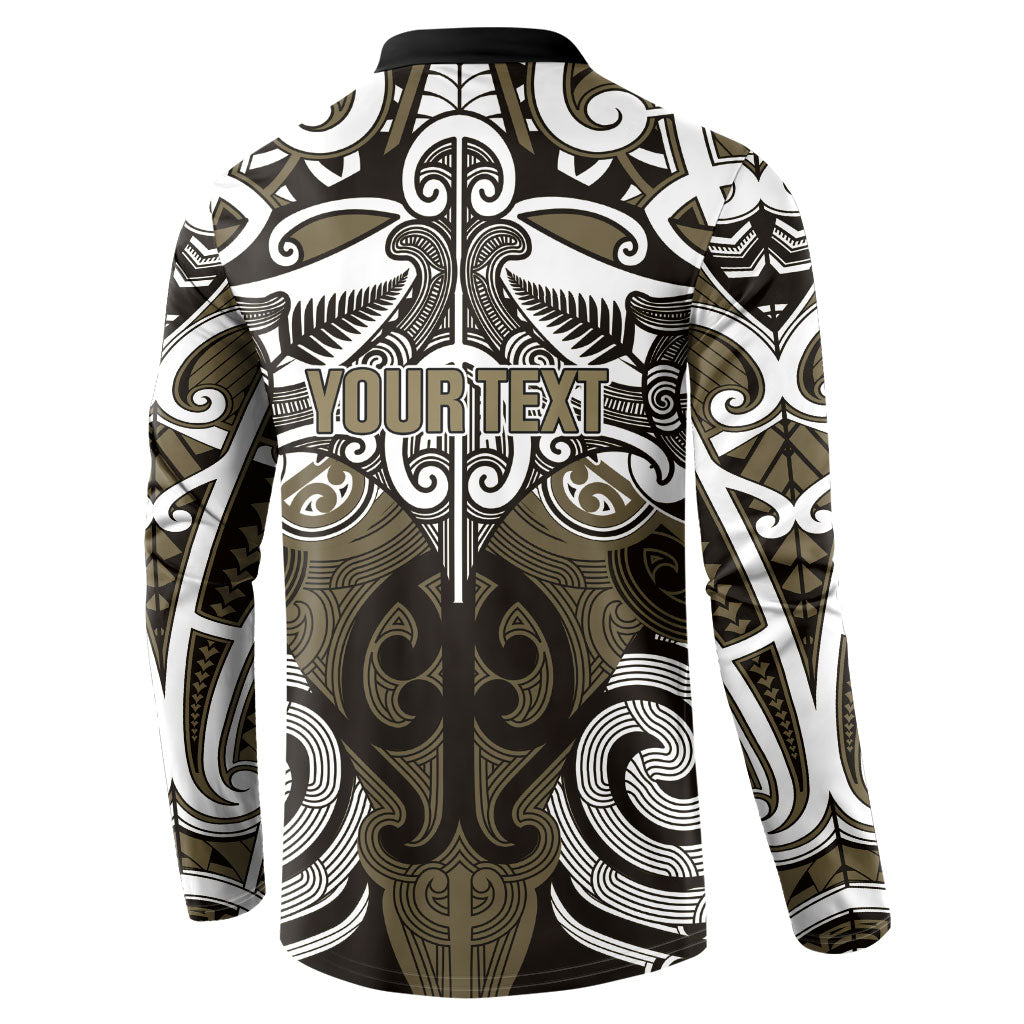 Personalised Maori Waikato Tainui Button Sweatshirt Silver Fern Kowhaiwhai Art LT01 - Polynesian Pride