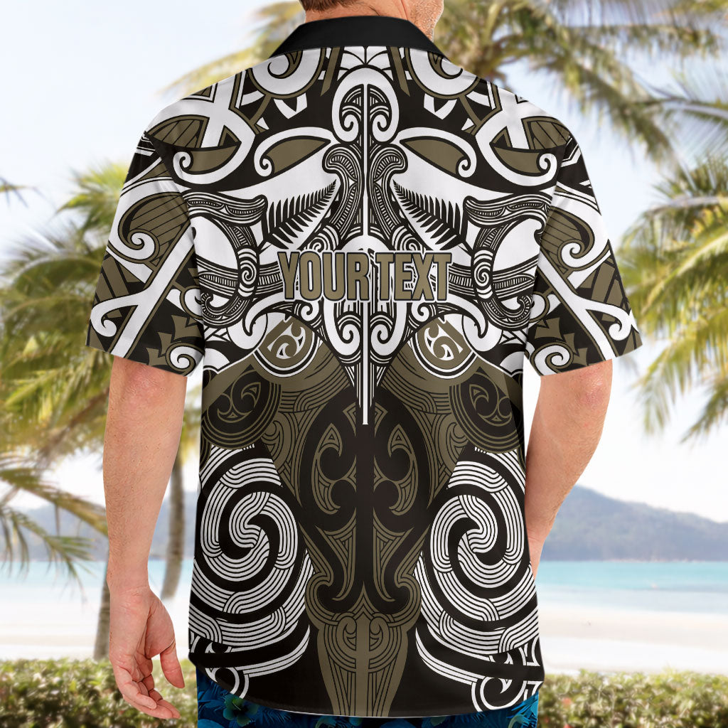 Personalised Maori Waikato Tainui Hawaiian Shirt Silver Fern Kowhaiwhai Art LT01 - Polynesian Pride