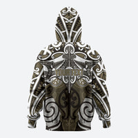 Personalised Maori Waikato Tainui Hoodie Silver Fern Kowhaiwhai Art LT01 - Polynesian Pride