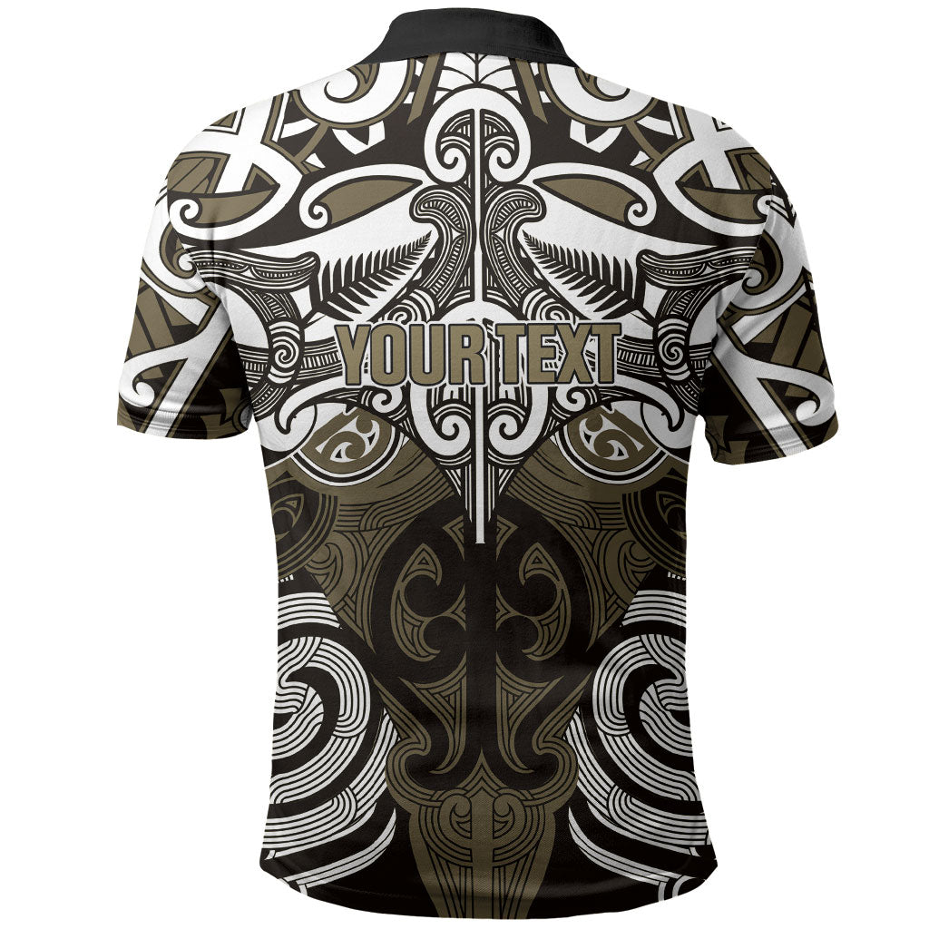 Personalised Maori Waikato Tainui Polo Shirt Silver Fern Kowhaiwhai Art LT01 - Polynesian Pride