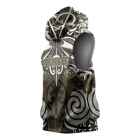 Personalised Maori Waikato Tainui Sleeveless Hoodie Silver Fern Kowhaiwhai Art LT01 - Polynesian Pride