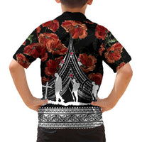 New Zealand ANZAC Day Hawaiian Shirt Poppy With Polynesian Pattern LT01 - Polynesian Pride