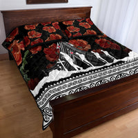 New Zealand ANZAC Day Quilt Bed Set Poppy With Polynesian Pattern LT01 - Polynesian Pride