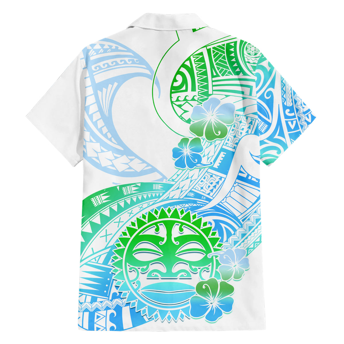 Kia Ora Maori New Zealand Pastel Hawaiian Shirt Sun Ta Moko Aqua Green Version LT01 - Polynesian Pride