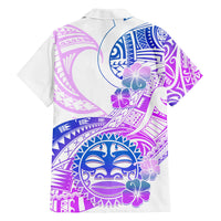 Kia Ora Maori New Zealand Pastel Family Matching Tank Maxi Dress and Hawaiian Shirt Sun Ta Moko Lilac Version LT01 - Polynesian Pride