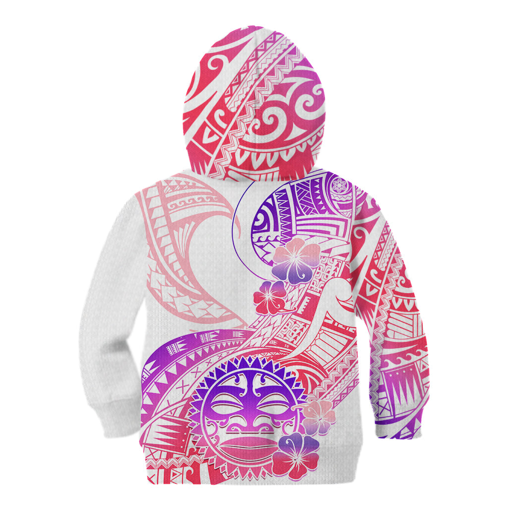 Kia Ora Maori New Zealand Pastel Kid Hoodie Sun Ta Moko Sweet Version LT01 - Polynesian Pride
