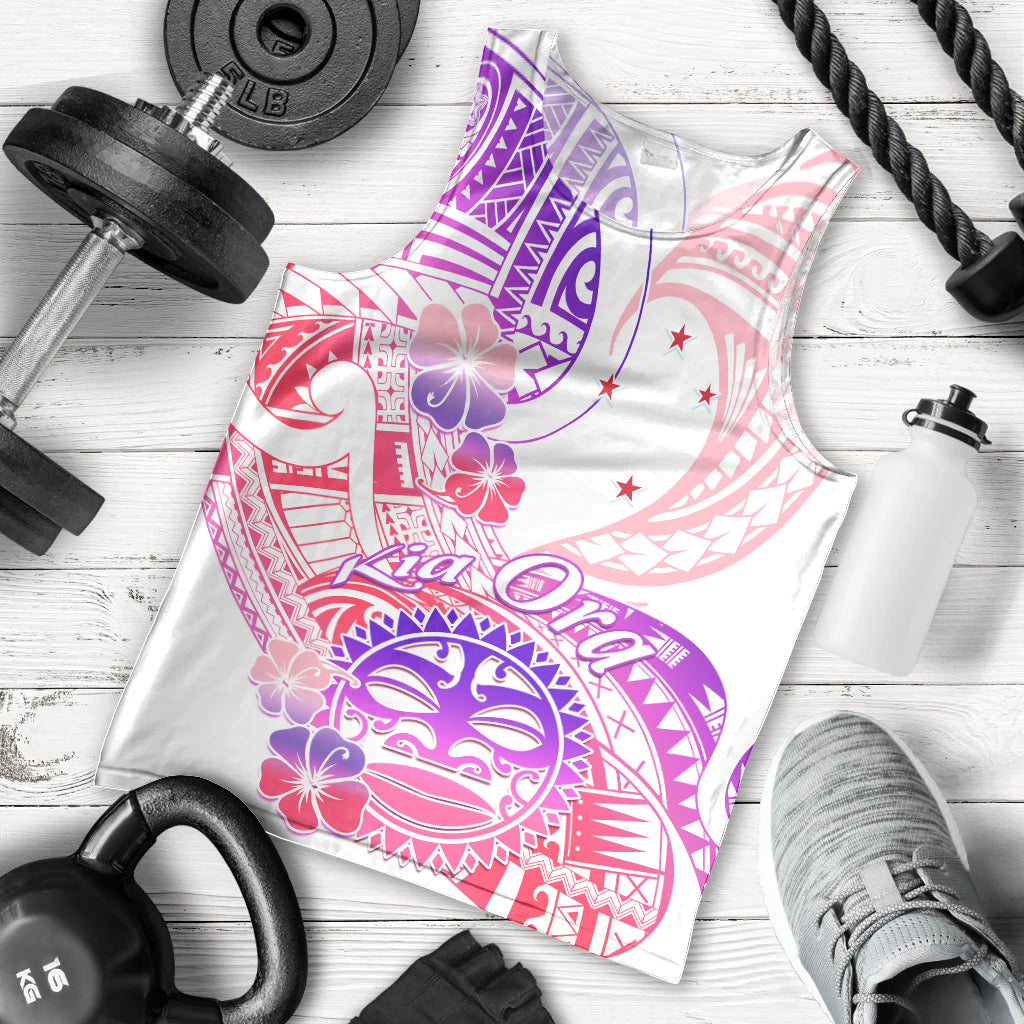 Kia Ora Maori New Zealand Pastel Men Tank Top Sun Ta Moko Sweet Version LT01 - Polynesian Pride