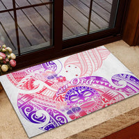 Kia Ora Maori New Zealand Pastel Rubber Doormat Sun Ta Moko Sweet Version LT01 - Polynesian Pride
