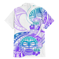 Kia Ora Maori New Zealand Pastel Family Matching Mermaid Dress and Hawaiian Shirt Sun Ta Moko Violet Version LT01 - Polynesian Pride