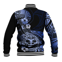 Aotearoa Kia Ora New Zealand Ta Moko Blue Version Baseball Jacket LT01 - Polynesian Pride
