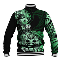 Aotearoa Kia Ora New Zealand Ta Moko Green Version Baseball Jacket LT01 - Polynesian Pride