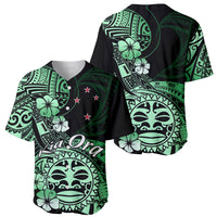 Aotearoa Kia Ora New Zealand Ta Moko Green Version Baseball Jersey LT01 - Polynesian Pride