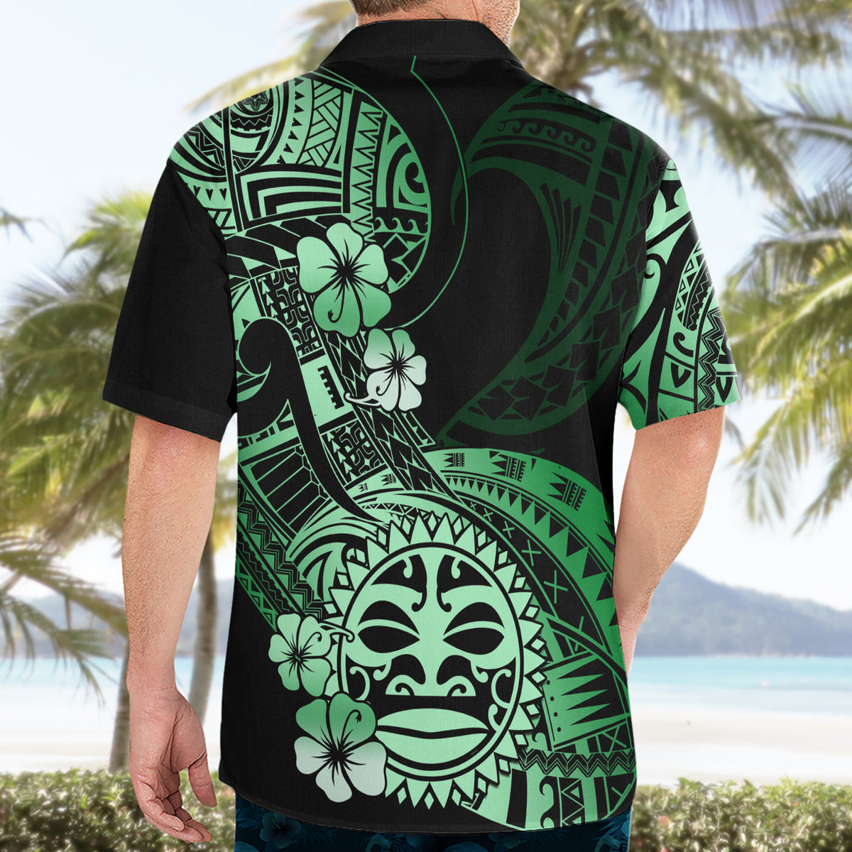 Aotearoa Kia Ora New Zealand Ta Moko Green Version Hawaiian Shirt LT01 - Polynesian Pride
