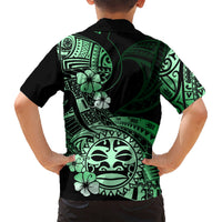 Aotearoa Kia Ora New Zealand Ta Moko Green Version Hawaiian Shirt LT01 - Polynesian Pride