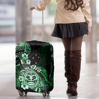 Aotearoa Kia Ora New Zealand Ta Moko Green Version Luggage Cover LT01 - Polynesian Pride