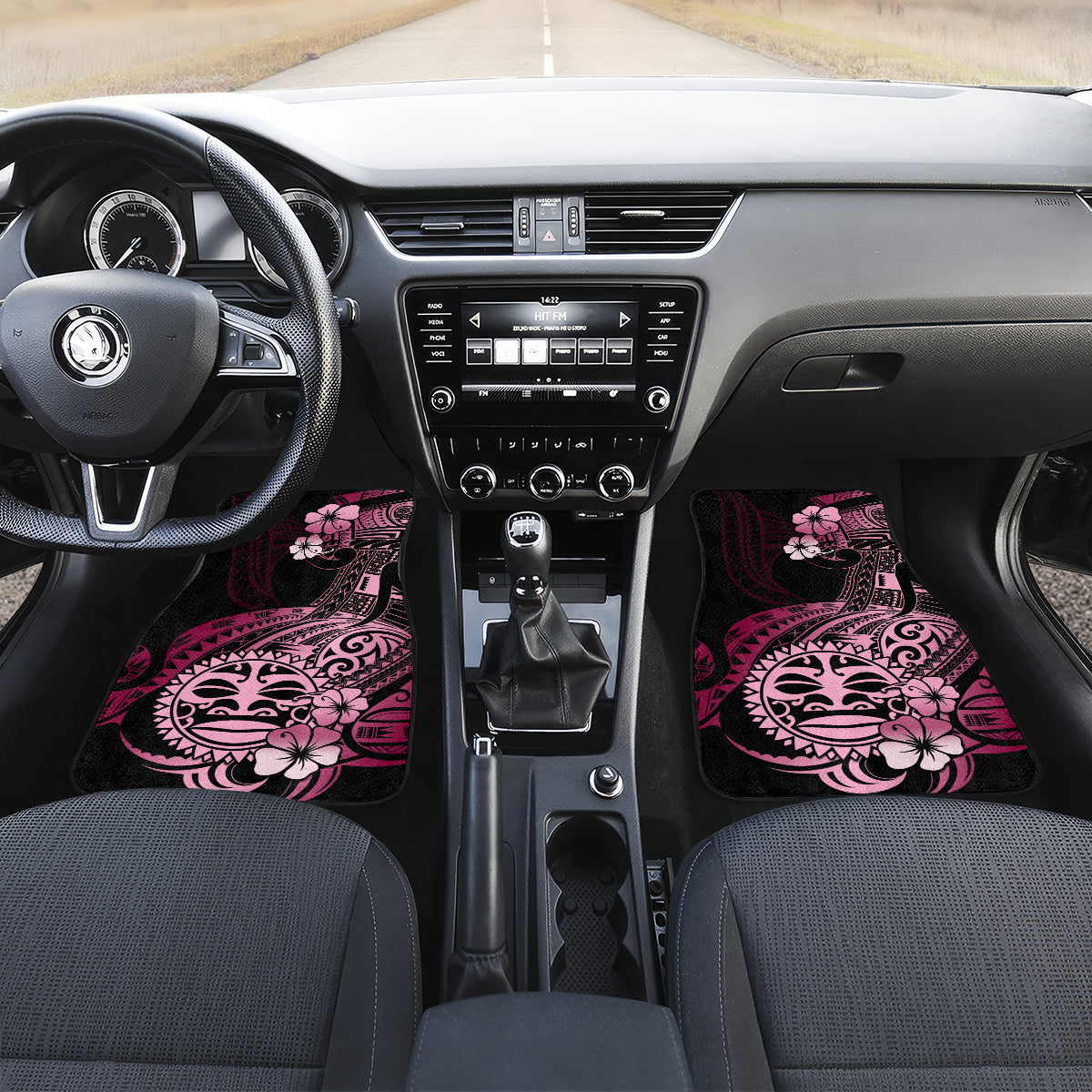 Aotearoa Kia Ora New Zealand Ta Moko Pink Version Car Mats LT01 - Polynesian Pride