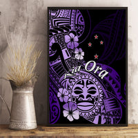 Aotearoa Kia Ora New Zealand Ta Moko Purple Version Canvas Wall Art LT01 - Polynesian Pride