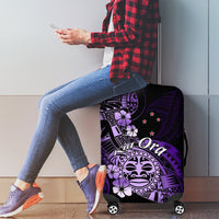 Aotearoa Kia Ora New Zealand Ta Moko Purple Version Luggage Cover LT01 - Polynesian Pride