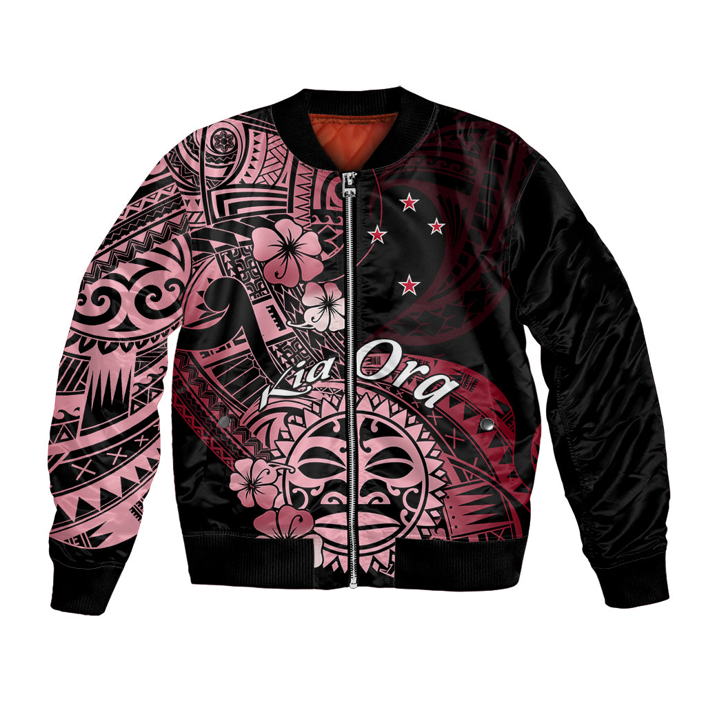 Aotearoa Kia Ora New Zealand Ta Moko Red Version Bomber Jacket LT01 Unisex Red - Polynesian Pride