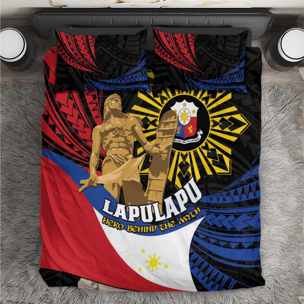 Lapulapu The First Filipino Hero Bedding Set Polynesian Pattern