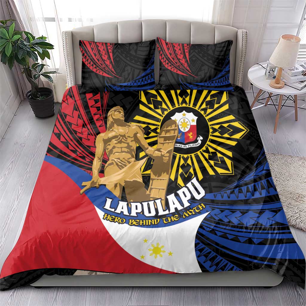 Lapulapu The First Filipino Hero Bedding Set Polynesian Pattern