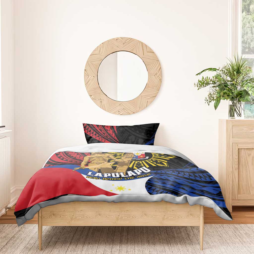 Lapulapu The First Filipino Hero Bedding Set Polynesian Pattern
