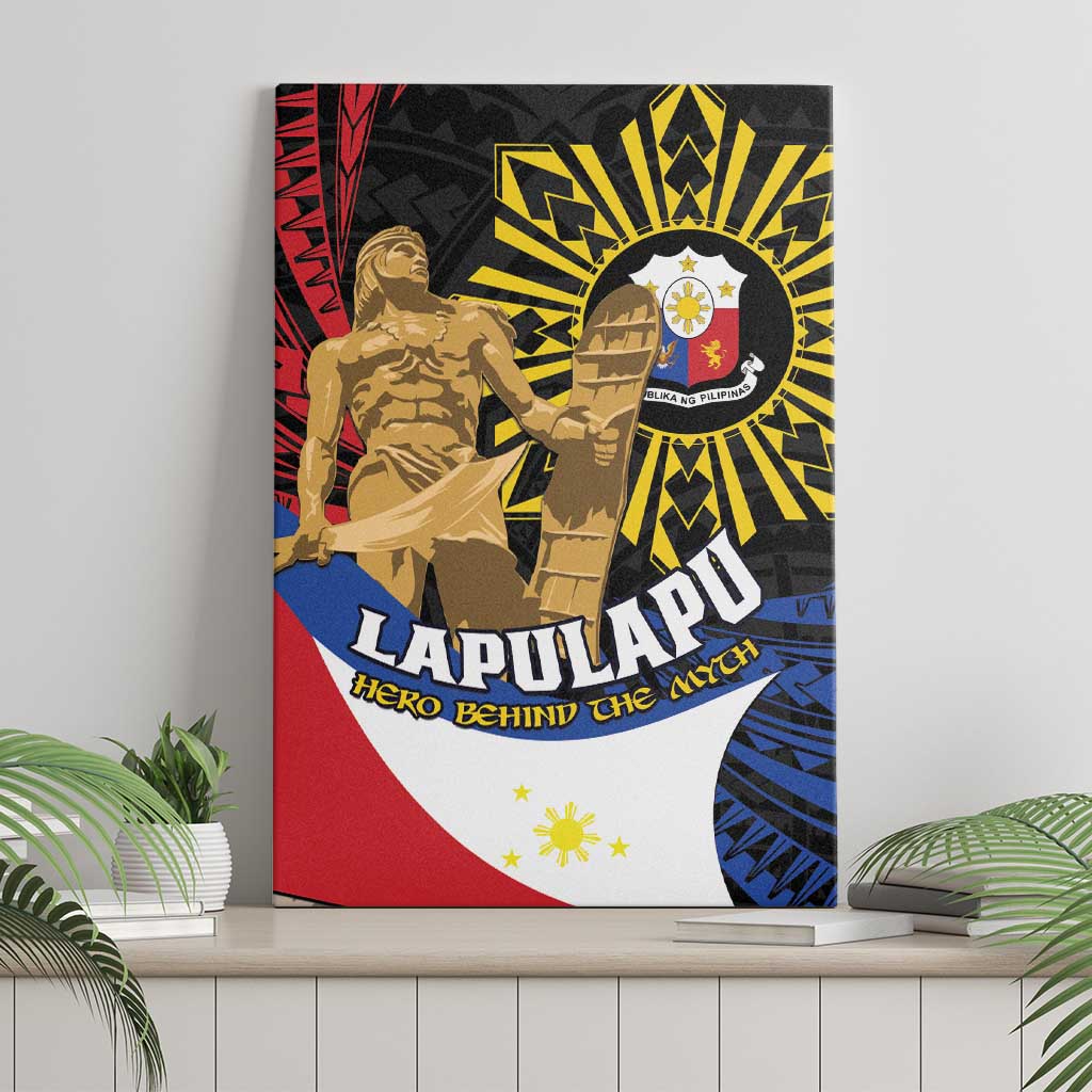 Lapulapu The First Filipino Hero Canvas Wall Art Polynesian Pattern