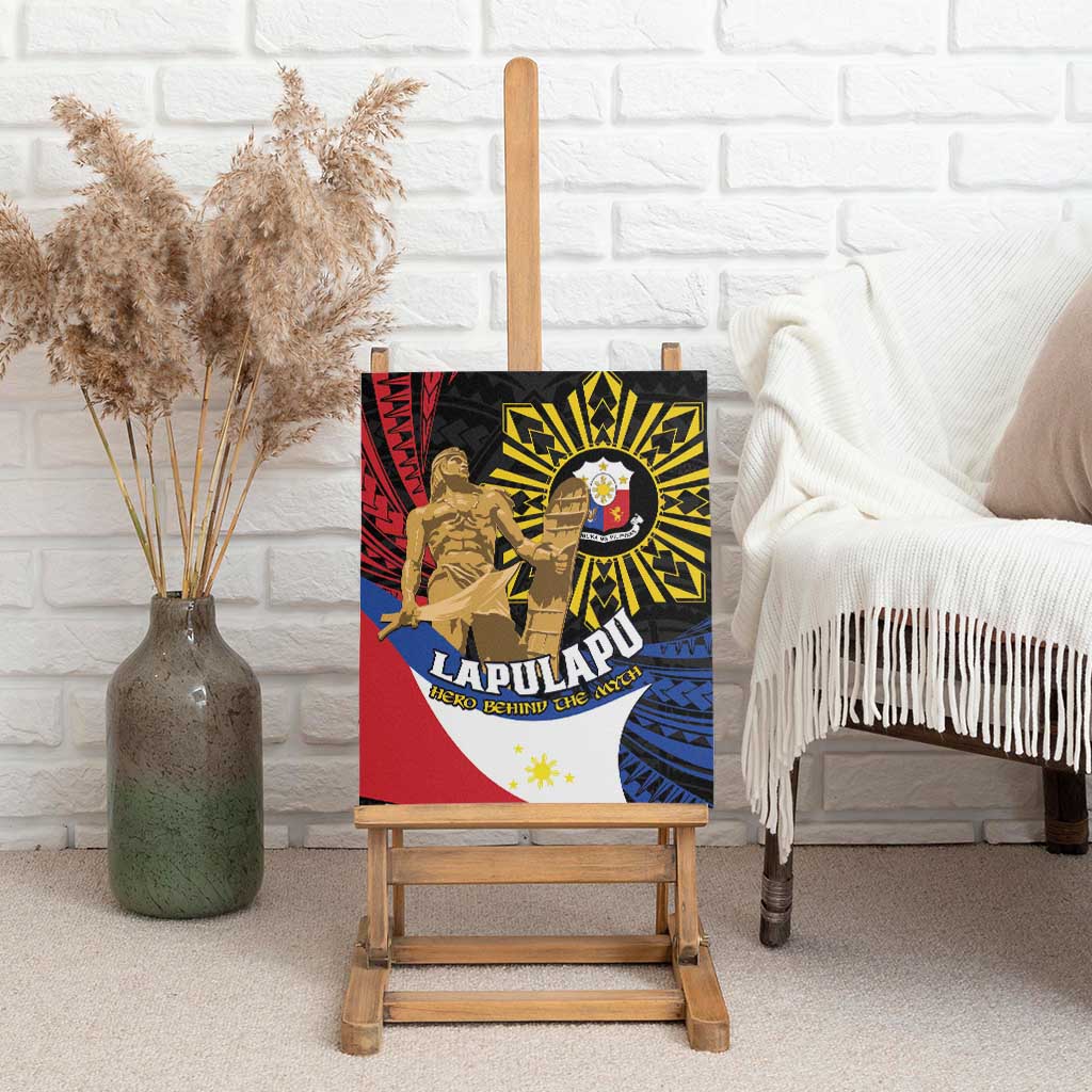 Lapulapu The First Filipino Hero Canvas Wall Art Polynesian Pattern