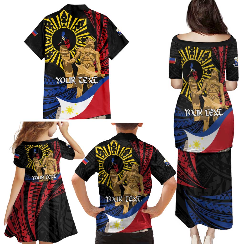 Personalized Lapulapu The First Filipino Hero Family Matching Puletasi and Hawaiian Shirt Polynesian Pattern