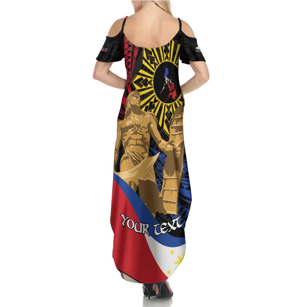 Personalized Lapulapu The First Filipino Hero Family Matching Summer Maxi Dress and Hawaiian Shirt Polynesian Pattern