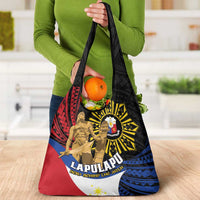 Lapulapu The First Filipino Hero Grocery Bag Polynesian Pattern
