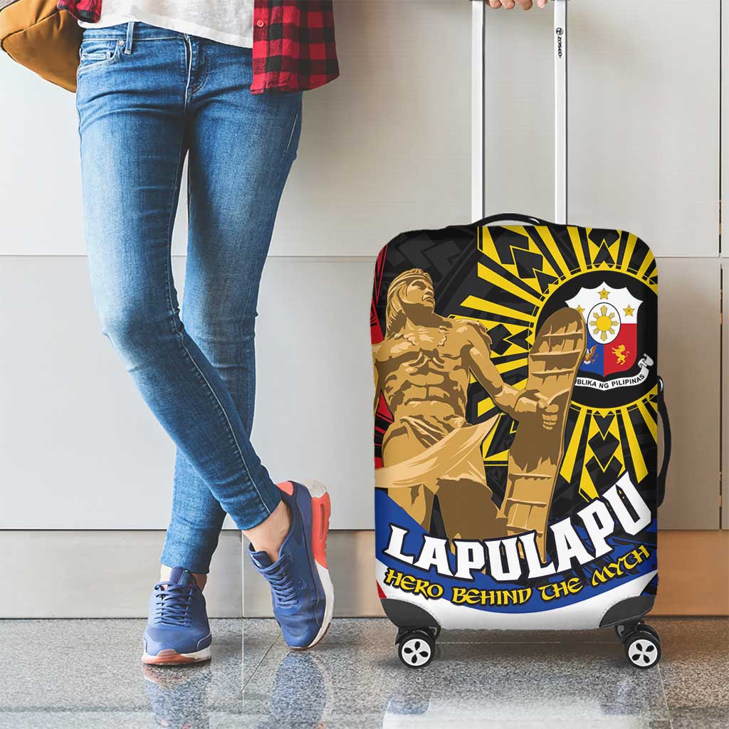 Lapulapu The First Filipino Hero Luggage Cover Polynesian Pattern