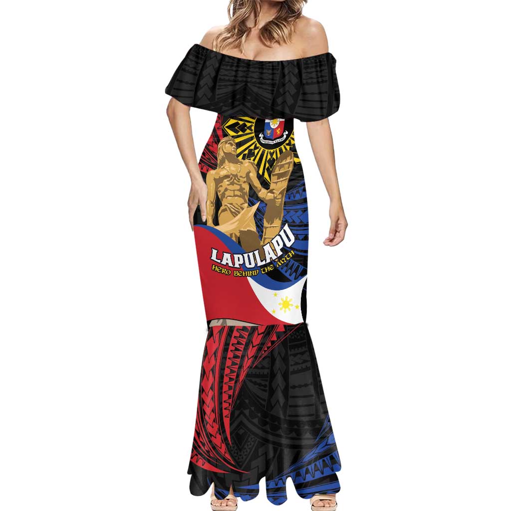 Personalized Lapulapu The First Filipino Hero Mermaid Dress Polynesian Pattern