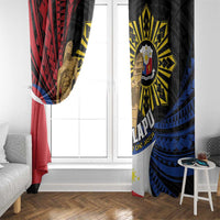 Lapulapu The First Filipino Hero Window Curtain Polynesian Pattern